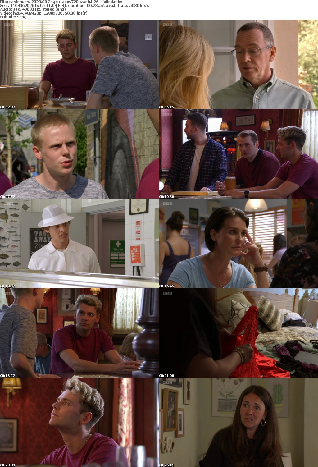 Eastenders 2023 08 24 Part One 720p WEB h264-FaiLED