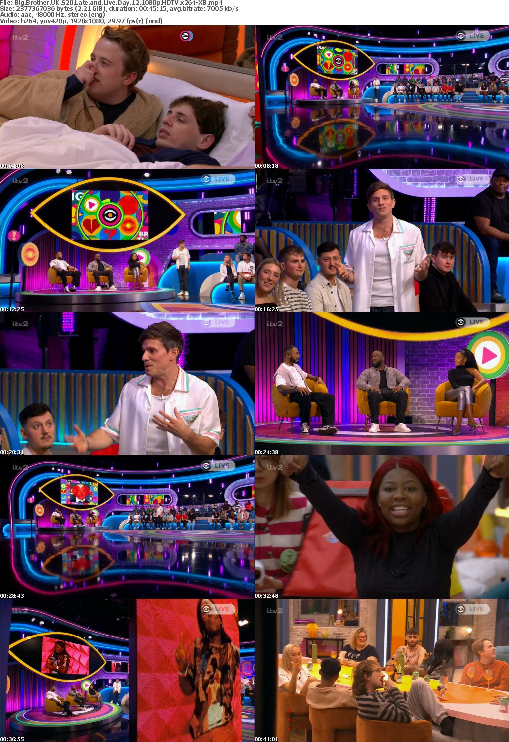 Big Brother UK S20 Late and Live Day 12 1080p HDTV x264-XB
