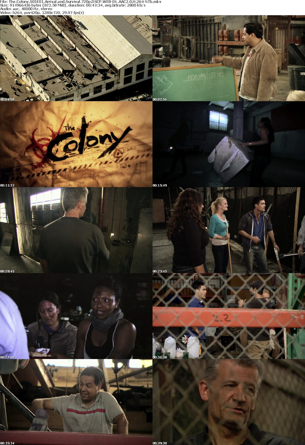 The Colony S01E01 Arrival and Survival 720p DSCP WEB-DL AAC2 0 H 264-NTb