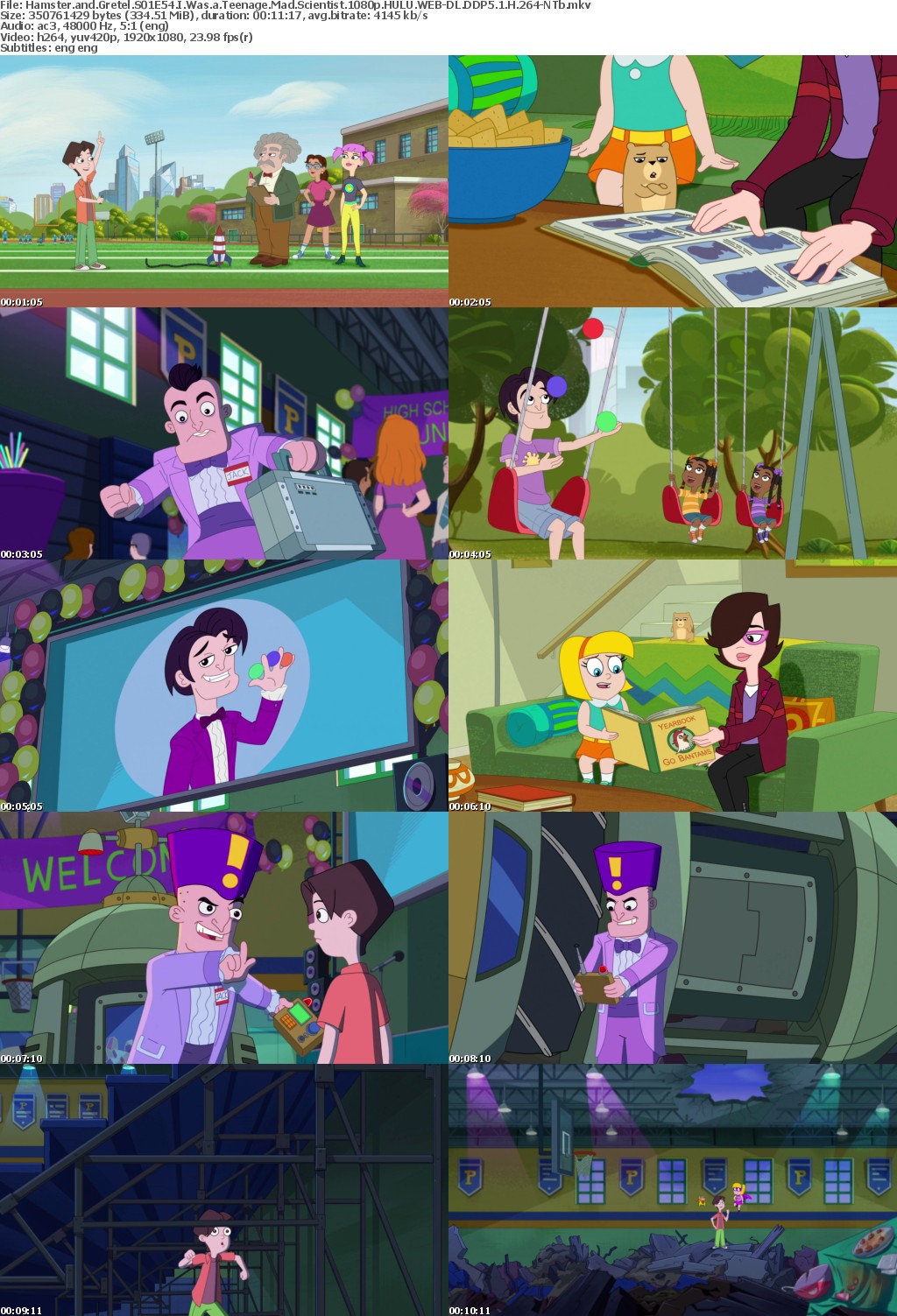 Hamster and Gretel S01E54 I Was a Teenage Mad Scientist 1080p HULU WEB-DL DDP5 1 H 264-NTb