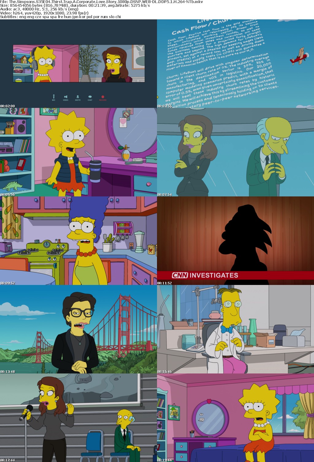 The Simpsons S35E04 Thirst Trap A Corporate Love Story 1080p DSNP WEB-DL DDP5 1 H 264-NTb