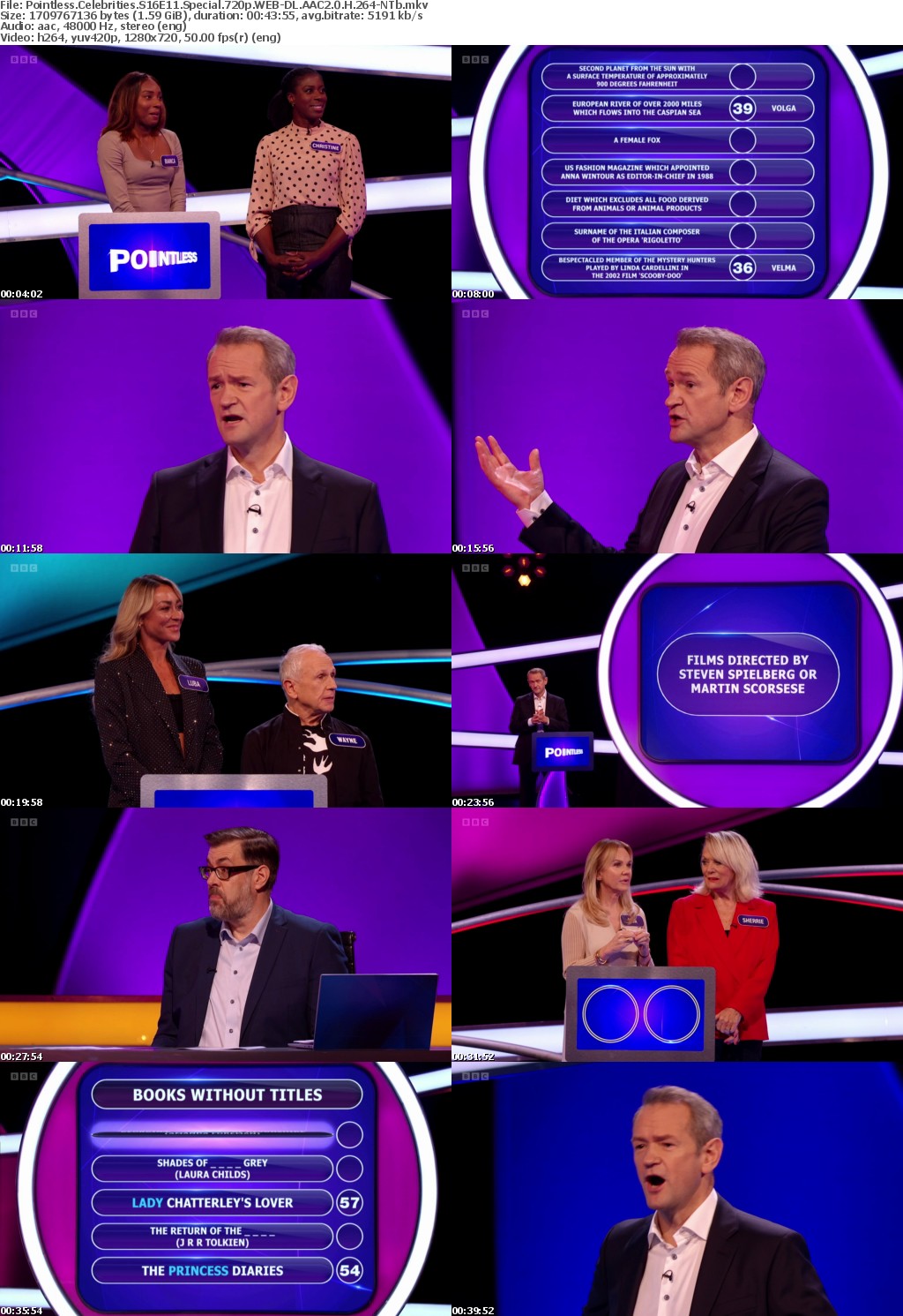Pointless Celebrities S16E11 Special 720p WEB-DL AAC2 0 H 264-NTb