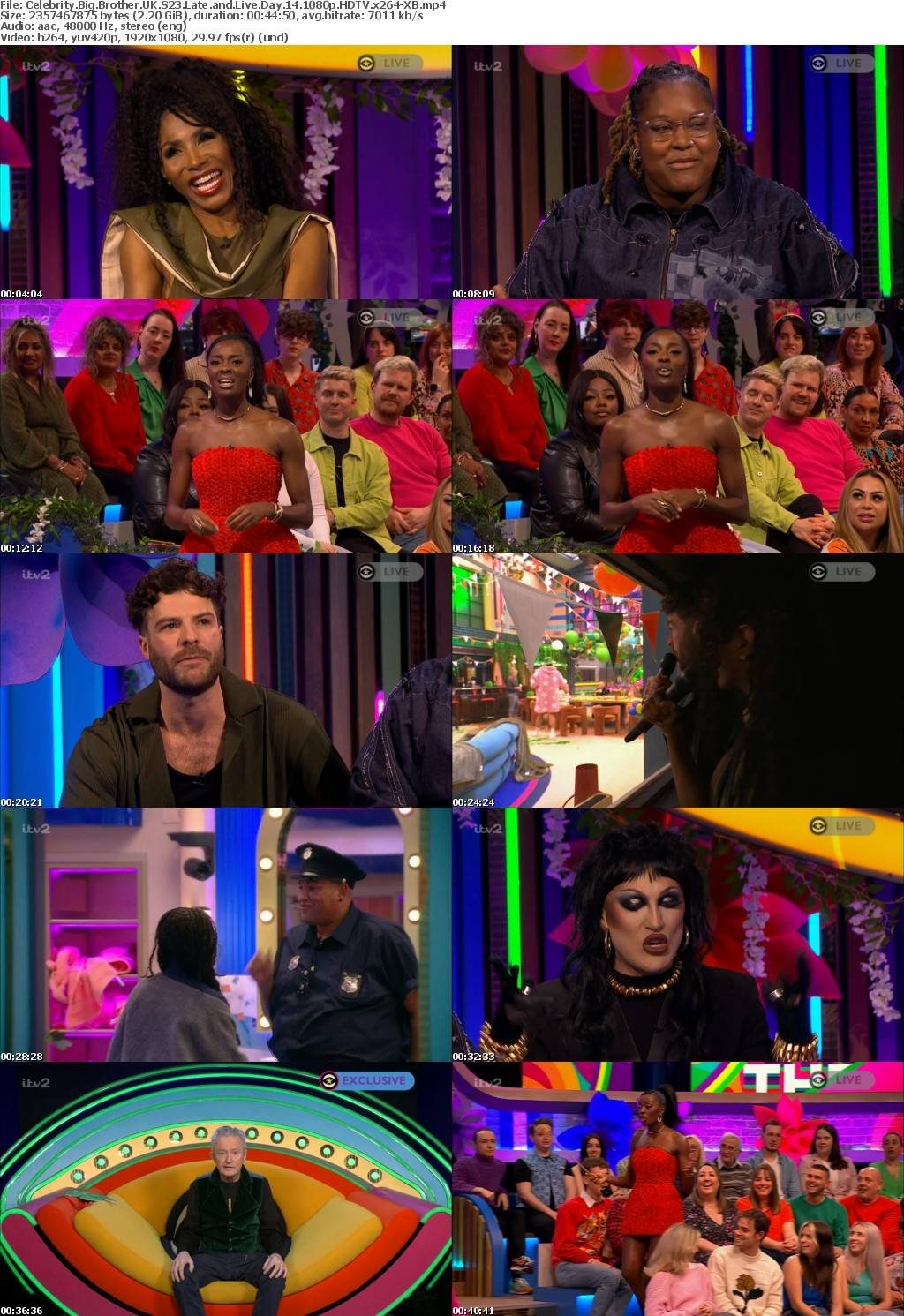 Celebrity Big Brother UK S23 Late and Live Day 14 1080p HDTV x264-XB