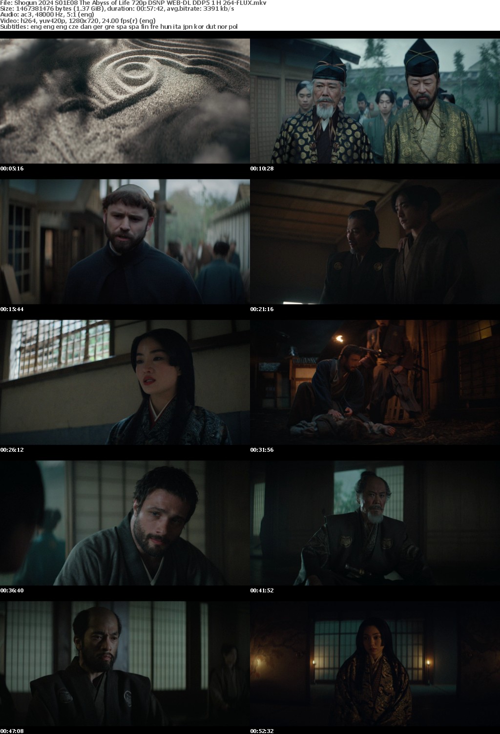 Shogun 2024 S01E08 The Abyss of Life 720p DSNP WEB-DL DDP5 1 H 264-FLUX