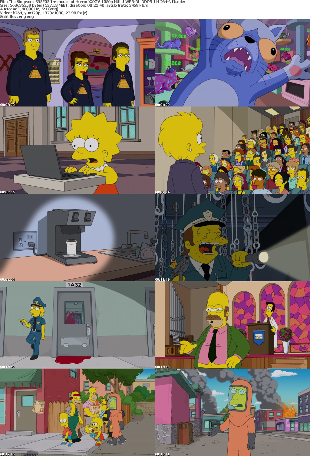The Simpsons S35E05 Treehouse of Horror XXXIV 1080p HULU WEB-DL DDP5 1 H 264-NTb