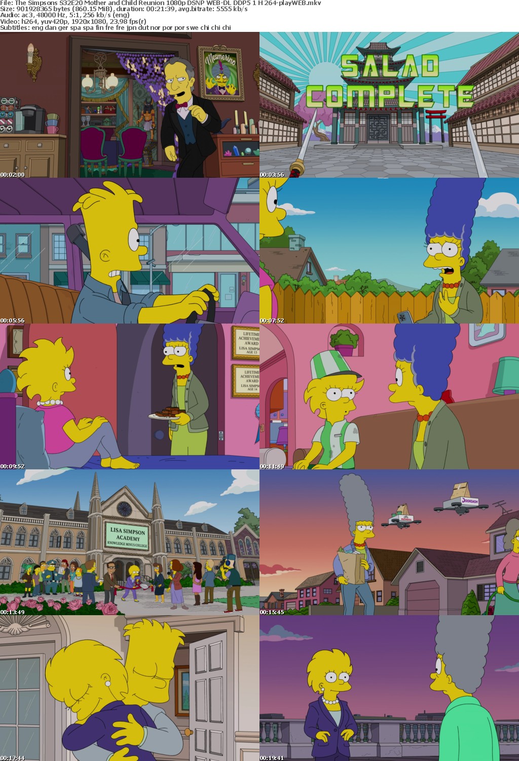 The Simpsons S32E20 Mother and Child Reunion 1080p DSNP WEB-DL DDP5 1 H 264-playWEB