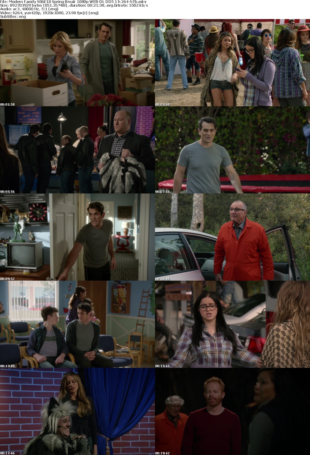 Modern Family S06E18 Spring Break 1080p WEB-DL DD5 1 h 264-NTb